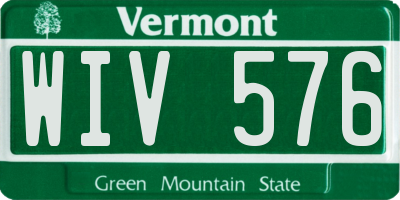 VT license plate WIV576