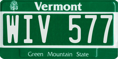 VT license plate WIV577