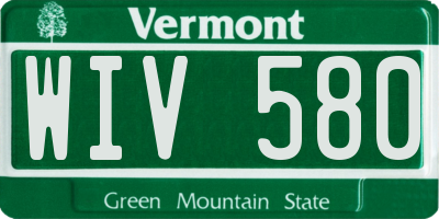 VT license plate WIV580