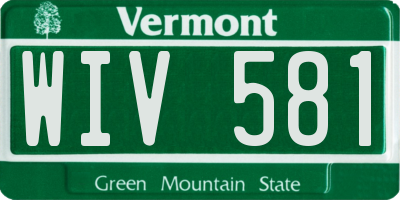 VT license plate WIV581