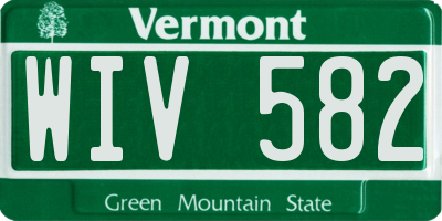VT license plate WIV582