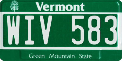 VT license plate WIV583