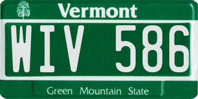 VT license plate WIV586