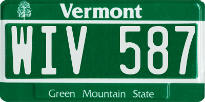 VT license plate WIV587
