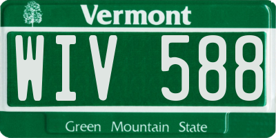 VT license plate WIV588