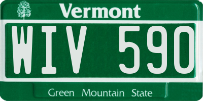 VT license plate WIV590