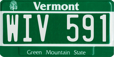 VT license plate WIV591