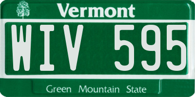 VT license plate WIV595