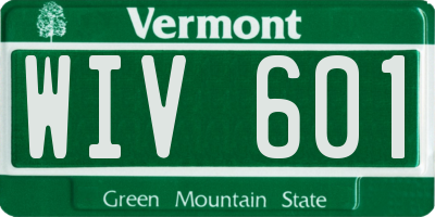 VT license plate WIV601