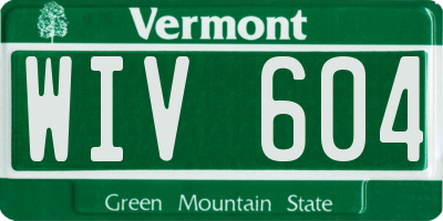 VT license plate WIV604