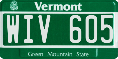 VT license plate WIV605