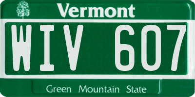 VT license plate WIV607