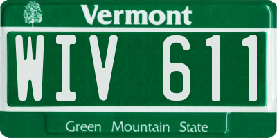 VT license plate WIV611