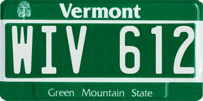 VT license plate WIV612