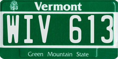 VT license plate WIV613