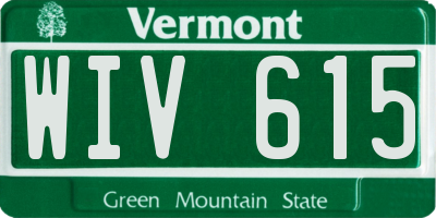 VT license plate WIV615