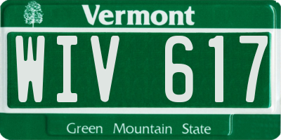 VT license plate WIV617