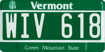 VT license plate WIV618