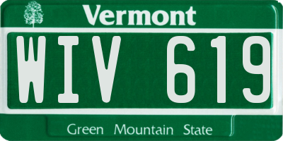VT license plate WIV619