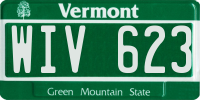 VT license plate WIV623