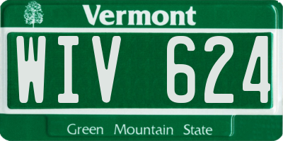 VT license plate WIV624