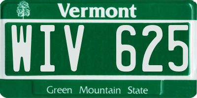 VT license plate WIV625