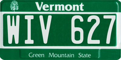 VT license plate WIV627