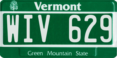 VT license plate WIV629