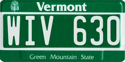 VT license plate WIV630