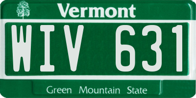 VT license plate WIV631