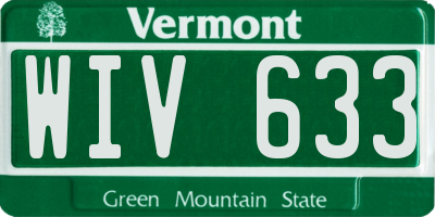 VT license plate WIV633