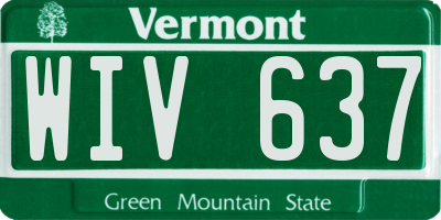 VT license plate WIV637