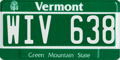 VT license plate WIV638