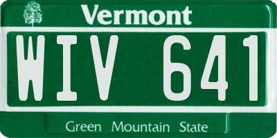 VT license plate WIV641