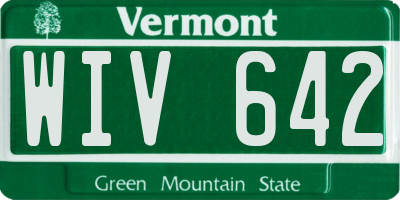 VT license plate WIV642