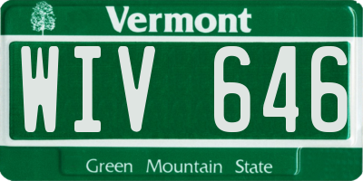 VT license plate WIV646