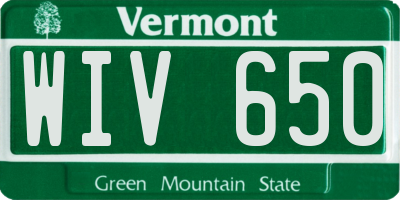 VT license plate WIV650
