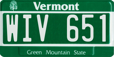 VT license plate WIV651