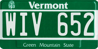 VT license plate WIV652