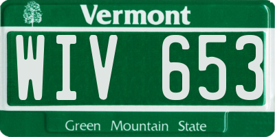 VT license plate WIV653