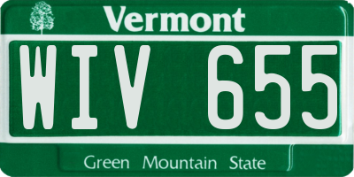 VT license plate WIV655