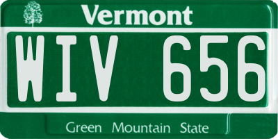 VT license plate WIV656