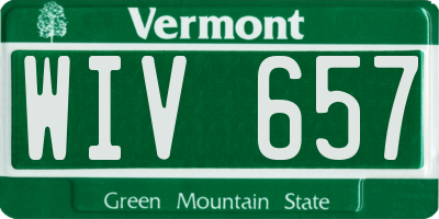 VT license plate WIV657