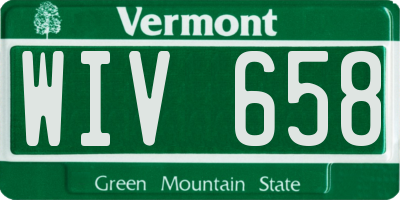 VT license plate WIV658