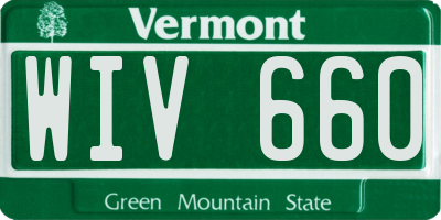 VT license plate WIV660