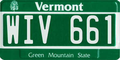 VT license plate WIV661