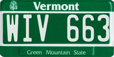 VT license plate WIV663