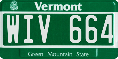 VT license plate WIV664