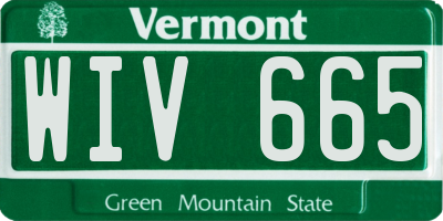 VT license plate WIV665