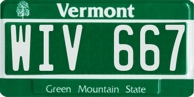 VT license plate WIV667